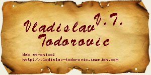 Vladislav Todorović vizit kartica